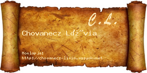 Chovanecz Lívia névjegykártya