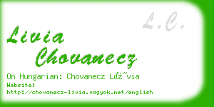 livia chovanecz business card